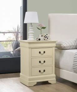 Cheap ๐ Glory Furniture Louis Phillipe 3 Drawer Nightstand, Beige ๐