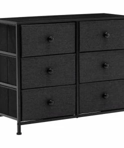 Budget β Duhome Elegant Lifestyle 6 Fabric Drawers Steel Frame Double π Dresser, Black β€οΈ