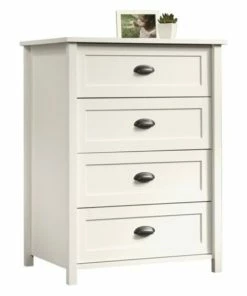 Discount ⌛ Bowery Hill 4 Drawer Chest In Soft White 🛒