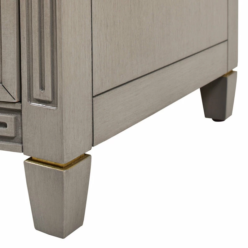 Outlet 🔥 Jennifer Taylor Home Dauphin Gold Accent End Table, Gray Cashmere 😉 - Image 8