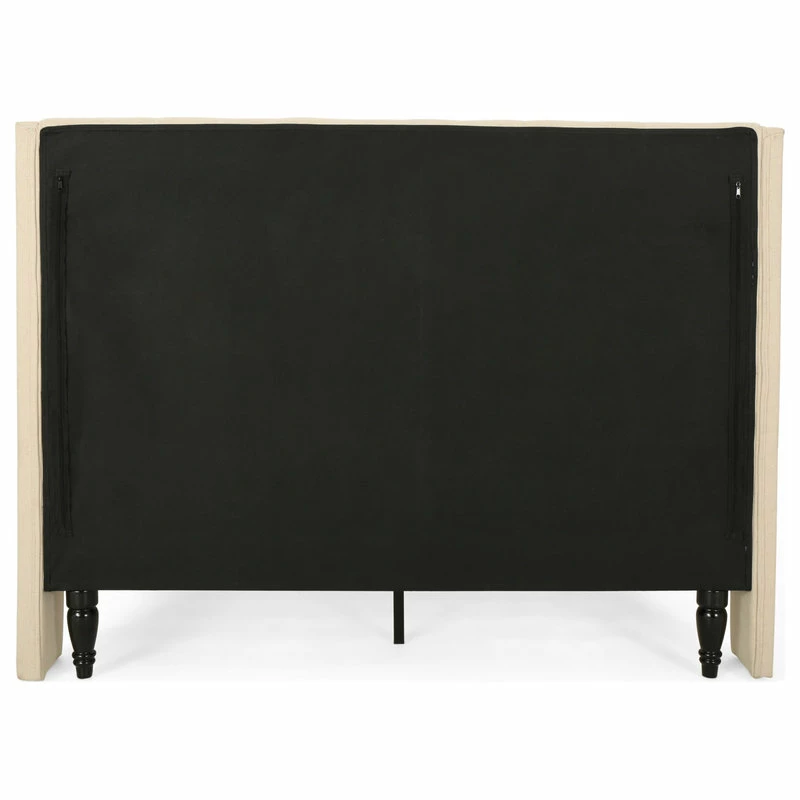 Flash Sale โค๏ธ GDFStudio GDF Studio Ray Traditional Fully-Upholstered Queen-Size Bed Frame, Beige ๐ - Image 7