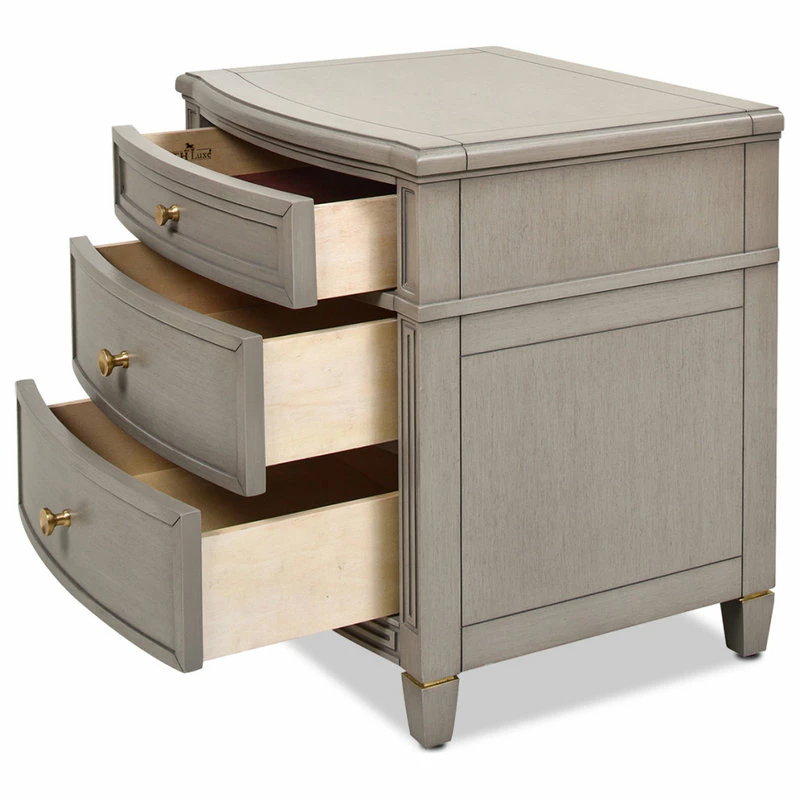 Outlet 🔥 Jennifer Taylor Home Dauphin Gold Accent End Table, Gray Cashmere 😉 - Image 6
