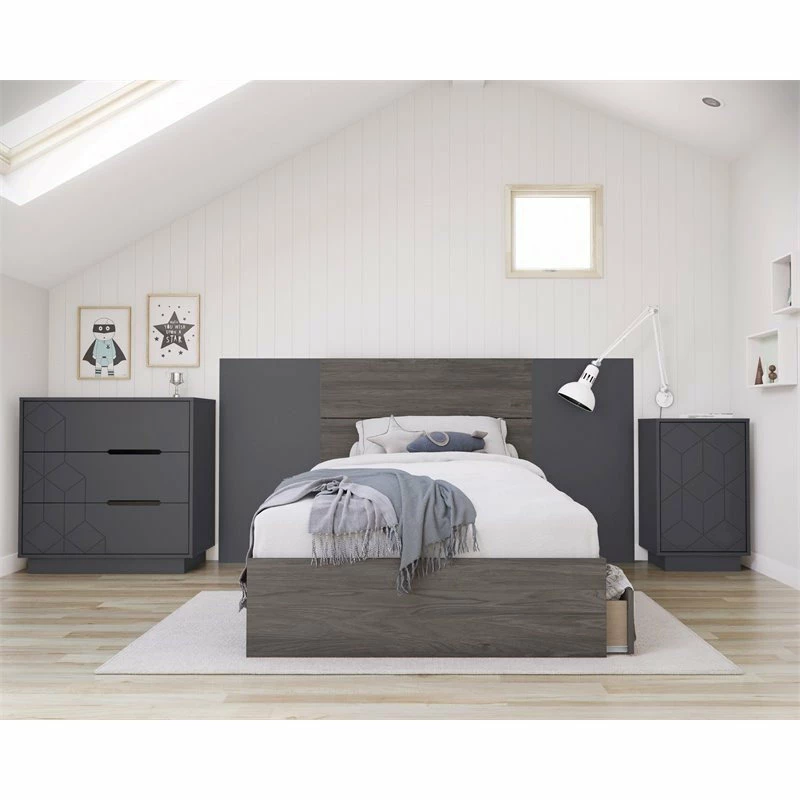 Promo โ๏ธ Nexera 420349 3 Drawer Chest Charcoal Gray ๐งจ - Image 5