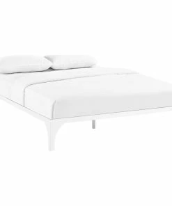 Cheap 🎉 LexMod Ollie Full Steel Bed Frame, White 😍