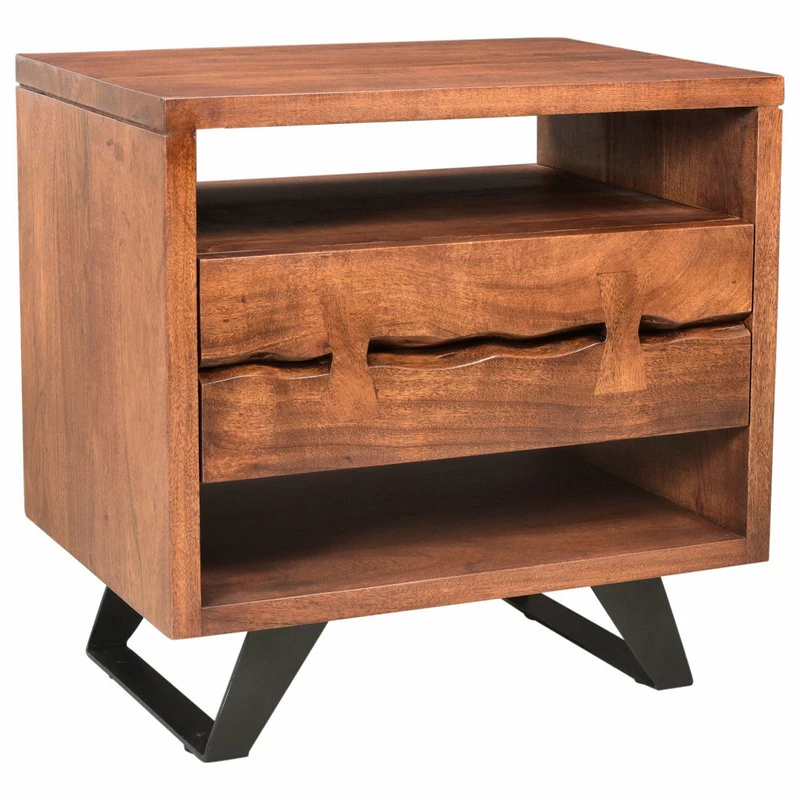 Deals โญ Moe's Home Collection Moe's Home Industrial Madagascar Nightstand With Brown Finish UH-1008-03 ๐งจ - Image 2