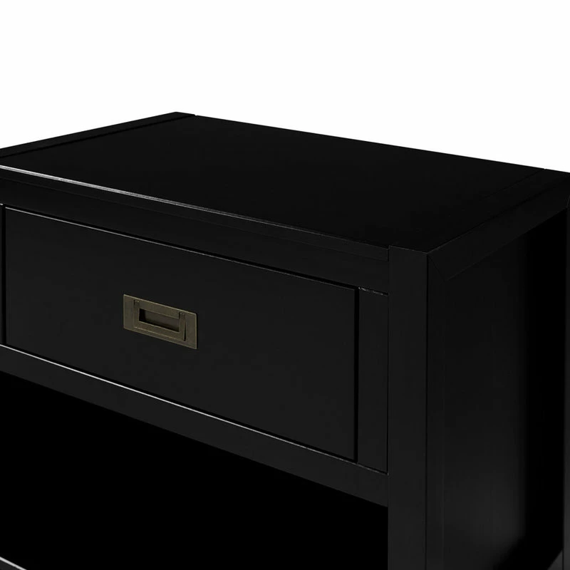 Buy ๐ฅ Walker Edison 1-Drawer Classic Solid Wood Nightstand, Black ๐ - Image 5