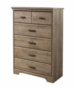 Hot Sale 🎁 South Shore Furniture South Shore Versa 5 Drawer Wood Chest In Weathered Oak 🛒