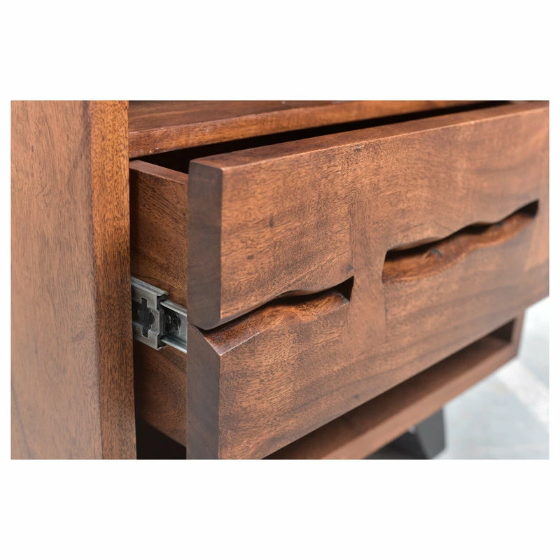 Deals โญ Moe's Home Collection Moe's Home Industrial Madagascar Nightstand With Brown Finish UH-1008-03 ๐งจ - Image 4