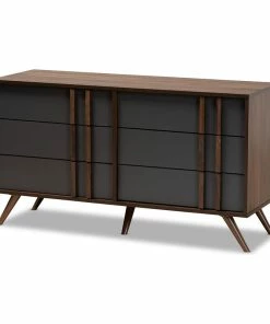 Best reviews of ๐ Baxton Studio Naoki Gray And Walnut Finished Wood 6-Drawer Bedroom ๐ Dresser ๐