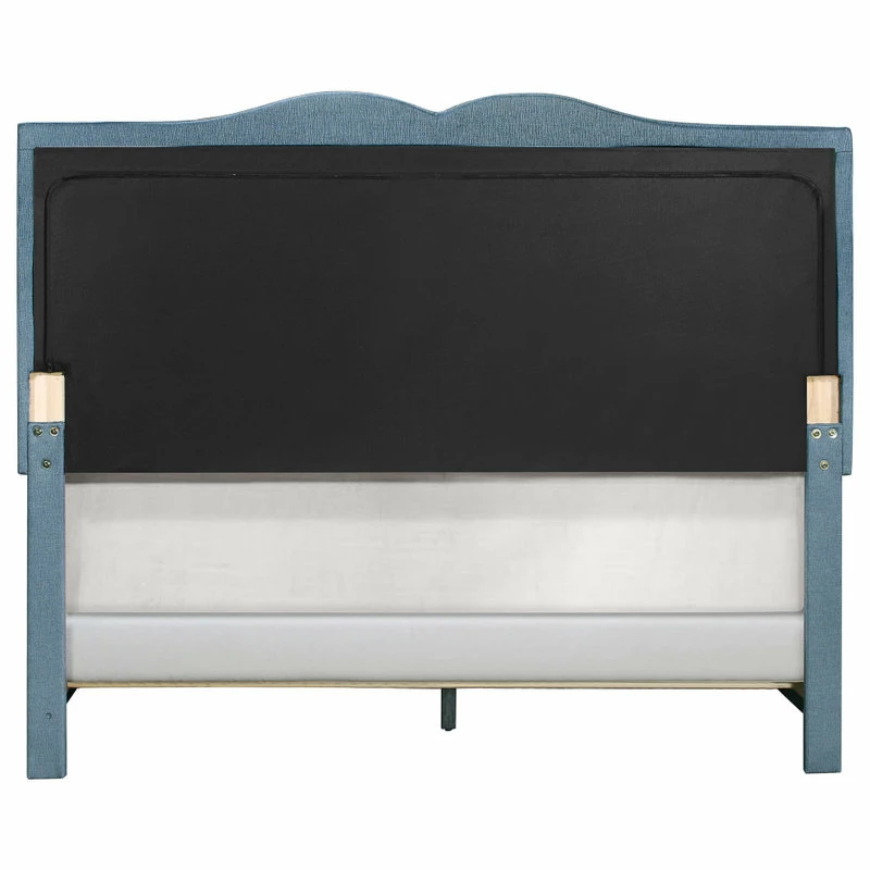 Deals 🛒 HomeFare Blue Bed With Gray Nail Head Trim, Full 🤩 - Image 3