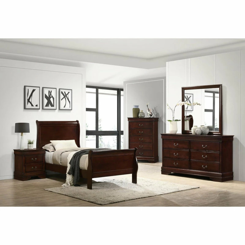 Best Pirce 😍 Picket House Louis Philippe 2 Drawer Nightstand, Cherry 😉 - Image 2