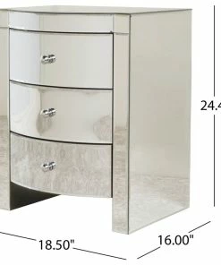 Cheap ๐ GDFStudio GDF Studio Jacinda Mirrored Accent 3-Drawer Nightstand ๐ฅ
