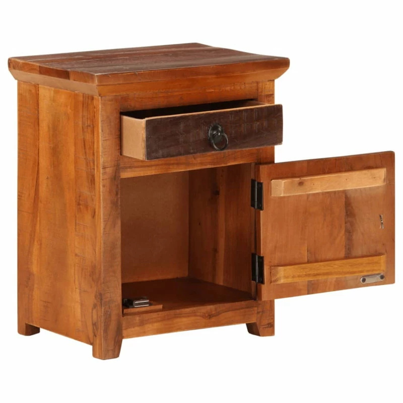 Brand new ๐ Vida XL LLC VidaXL Nightstand Solid Acacia Reclaimed Wood Side Bedside Table Furniture ๐ - Image 7