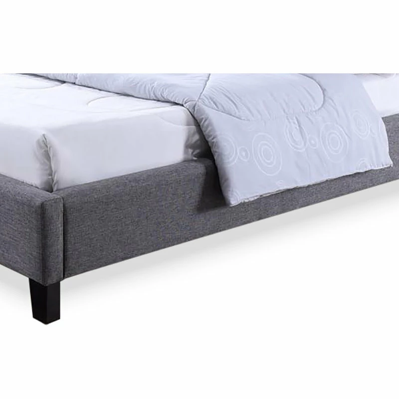 Flash Sale ⭐ Baxton Studio Hillary Gray Fabric Upholstered Platform Bed, Full Size 👍 - Image 3