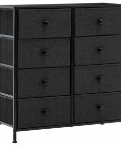 Promo β Duhome Elegant Lifestyle 8 Fabric Drawers Steel Frame Double π Dresser, Black β¨