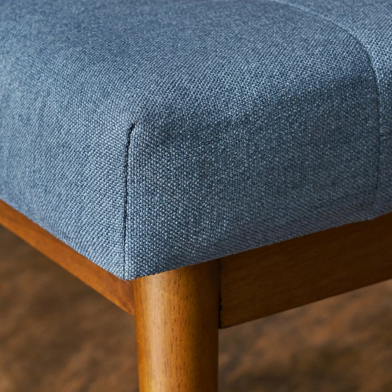 Best Pirce โค๏ธ GDFStudio GDF Studio Flora Mid Century Tufted Fabric Ottoman, Blue ๐งจ - Image 4