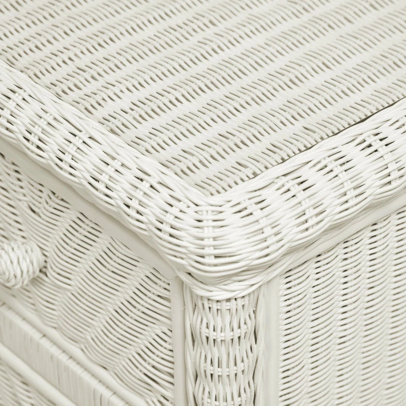 Best Sale ๐ Sea Winds Trading Santa Cruz 2-Drawer Nightstand With Glass Top, White โ - Image 3