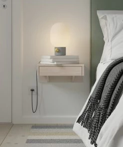 Budget 🧨 Woodek Design Bo Floating Nightstand With Drawer, Bedside Table, Beach Style Nightstand, White 🛒