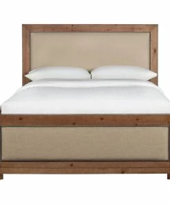 Buy ๐ Progressive Furniture Willow Complete Bed, Distressed Pine, King, Upholstered Bed ๐