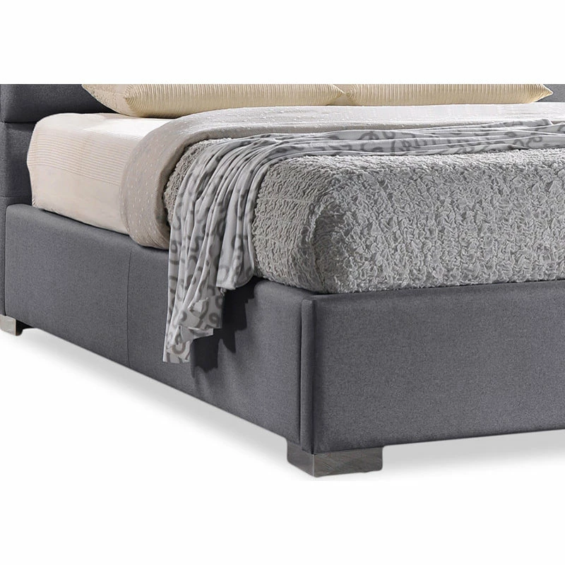Budget 🌟 Baxton Studio Sophie Modern And Contemporary Grey Fabric Upholstered King Size Platform Bed 🌟 - Image 2