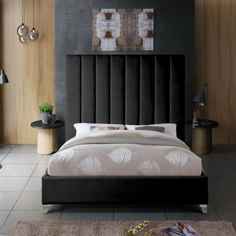 Coupon โ Meridian Furniture Via Velvet Bed, Black, Queen ๐ฏ - Image 8