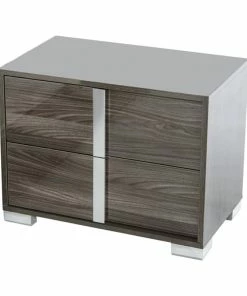 Outlet โค๏ธ Vig Furniture Inc. Modrest San Marino Modern Gray Nightstand, Right โ