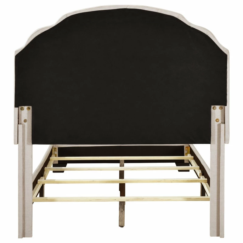 Cheap 🔥 HomeFare Tufted Nailhead Trimmed Bed, Light Gray, Twin 😍 - Image 5