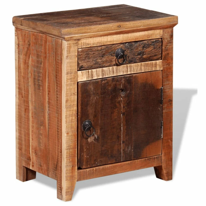 Brand new ๐ Vida XL LLC VidaXL Nightstand Solid Acacia Reclaimed Wood Side Bedside Table Furniture ๐ - Image 6