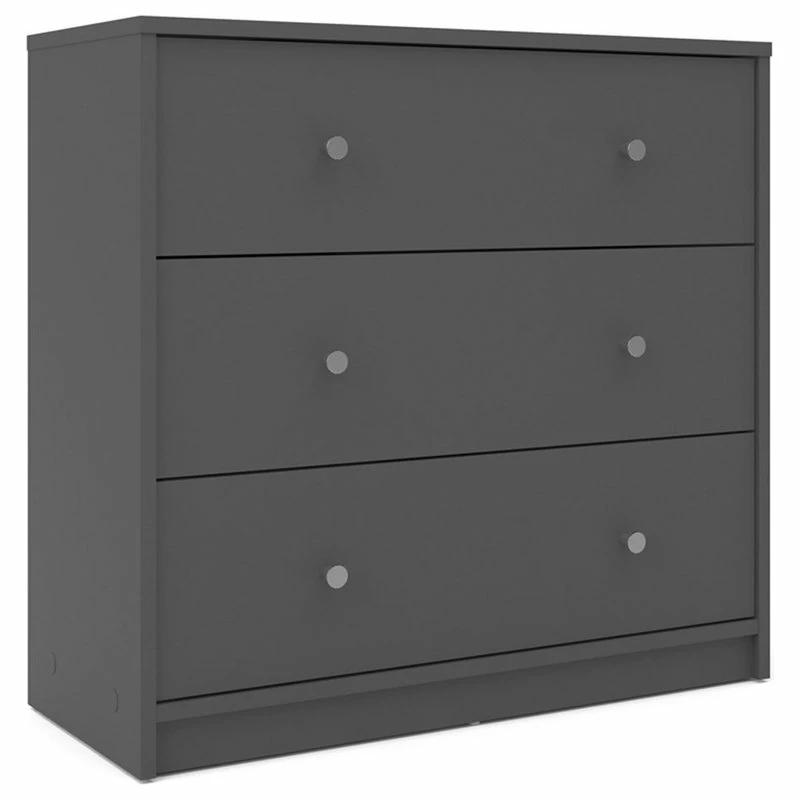 New π Tvilum Portland 3 Drawer Chest In Gray π