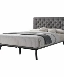 Discount 🎁 Vig Furniture Inc. Modrest Gibson Modern Grey Fabric Narrow King 72" X 80" Bed 🎁