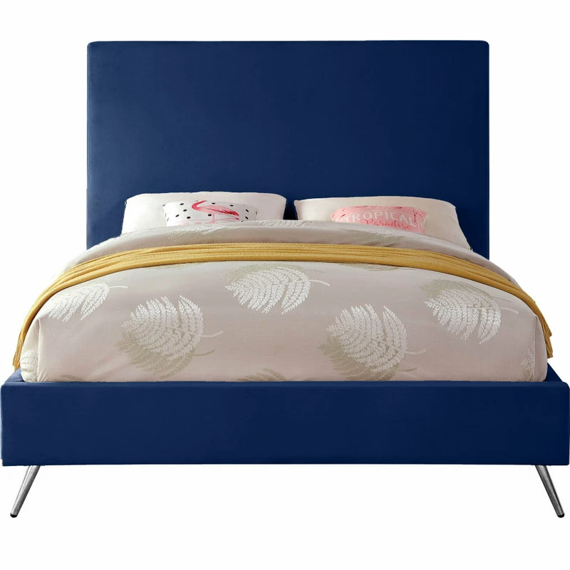 Buy ๐ฏ Meridian Furniture Jasmine Velvet Bed, Navy, King ๐ - Image 7