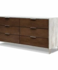 Deals ⭐ Vig Furniture Inc. Nova Domus Conner Modern Concrete 👗 Dresser, Dark Walnut/Gray 🔔