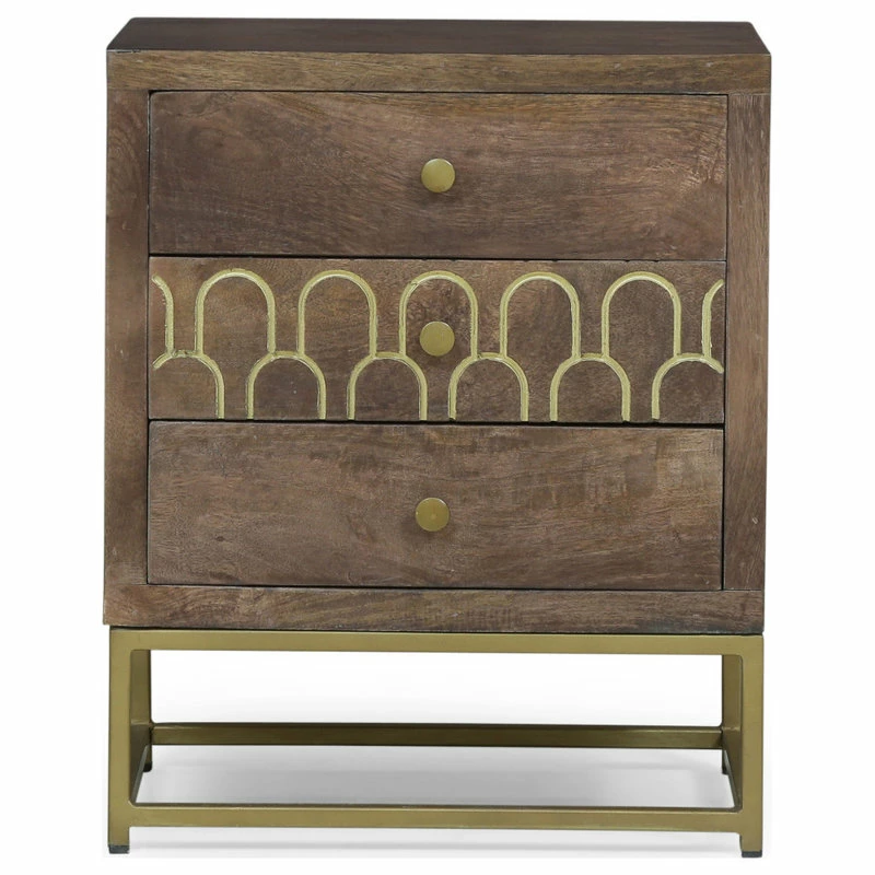 Cheap ✔️ GDFStudio Javayah Wooden Night Stand 👏 - Image 6