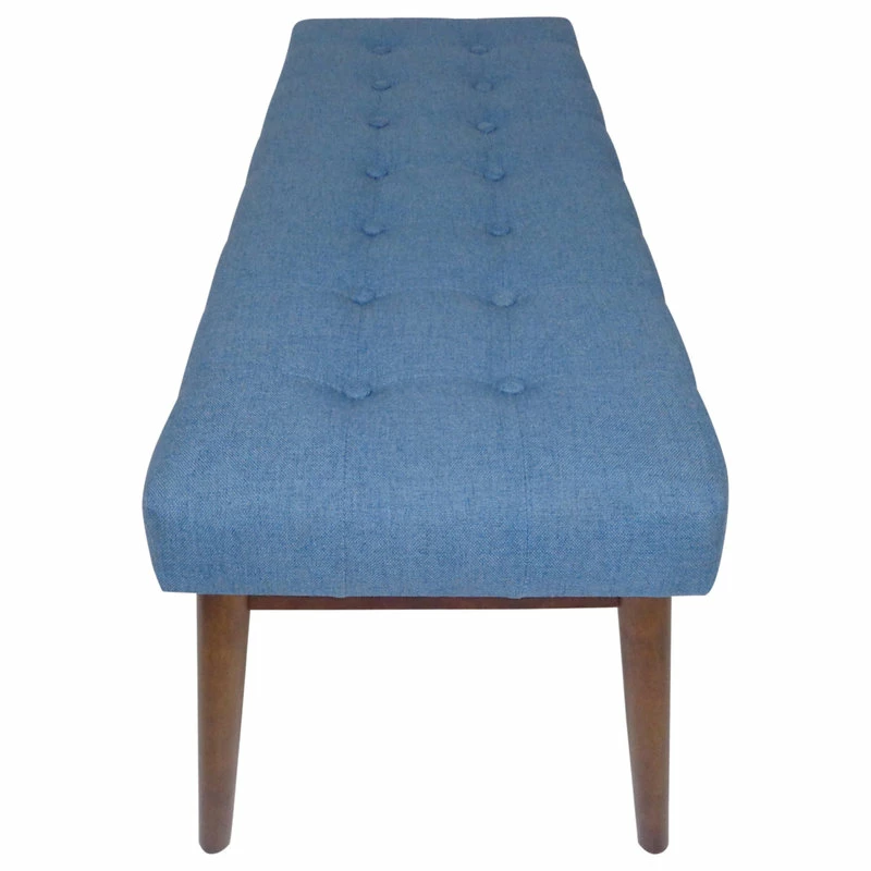 Best Pirce โค๏ธ GDFStudio GDF Studio Flora Mid Century Tufted Fabric Ottoman, Blue ๐งจ - Image 10