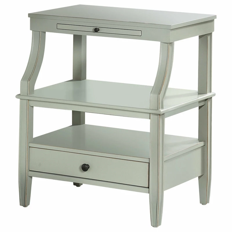 Cheapest ๐ Comfort Pointe Newton Antique White Storage Nightstand, Grey โจ