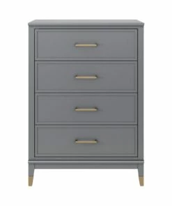 Discount 😍 Brimfield & May Westerleigh 4-Drawer 👗 Dresser, Graphite Gray ✔️