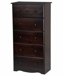 Cheap ๐ Palace Imports 100% Solid Wood 5-Super Jumbo Drawer Chest With Lock, Java โค๏ธ