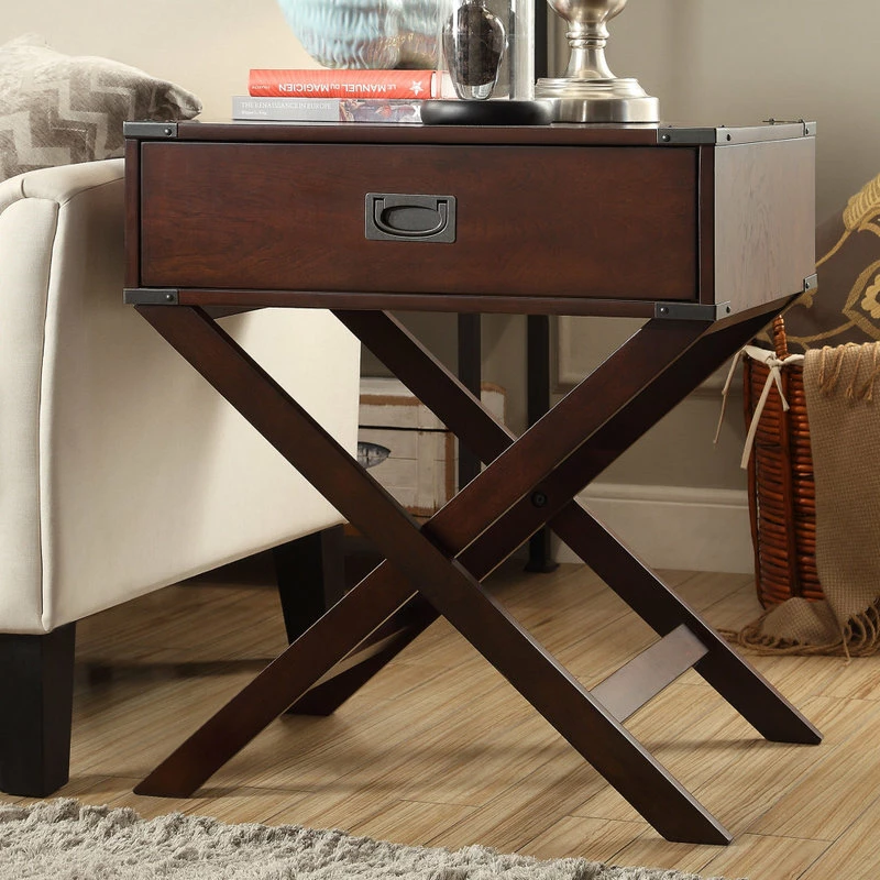 Best Pirce ๐ Inspire Q Alastair Wood Campaign Accent Table Nightstand, Espresso ๐ - Image 6