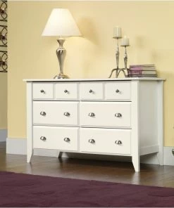 Brand new ⭐ Sauder Shoal Creek 6 Drawers 👗 Dresser In Soft White 😀