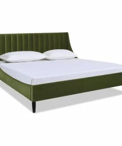Discount 😍 Jennifer Taylor Home Aspen Vertical Tufted Platform Bed, Olive Green, King 😍