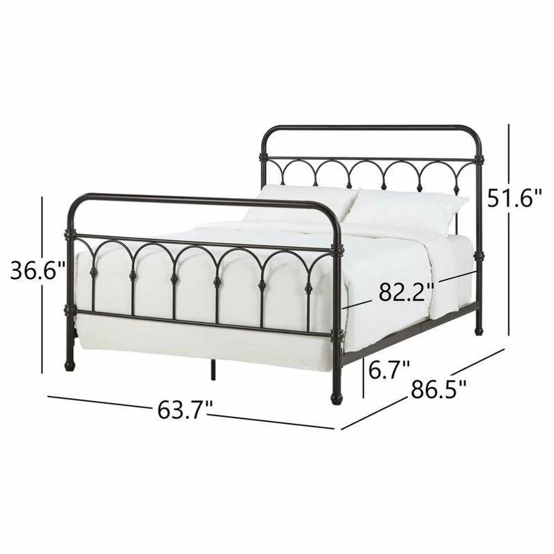 Wholesale ✔️ Inspire Q Maverick Rustic Metal Bed, Dark Bronze, Queen 😀 - Image 4