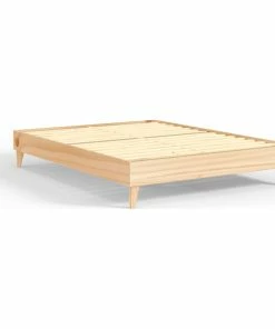 Wholesale 🌟 ELuxury Wooden Platform Bed Frame - Multiple Finishes Available, Natural, King 👏
