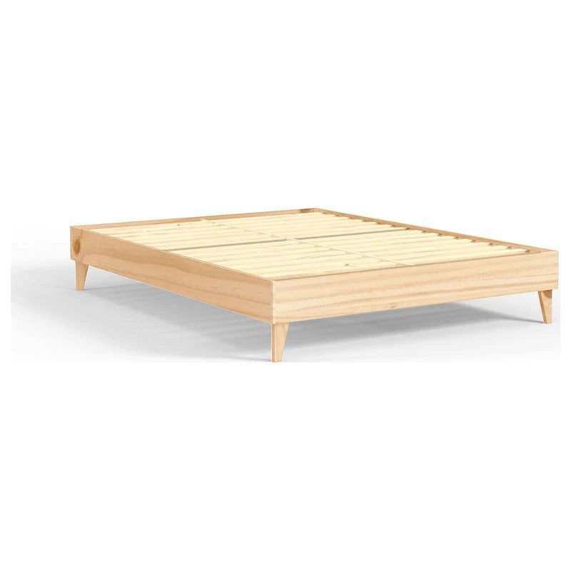 Wholesale 🌟 ELuxury Wooden Platform Bed Frame - Multiple Finishes Available, Natural, King 👏