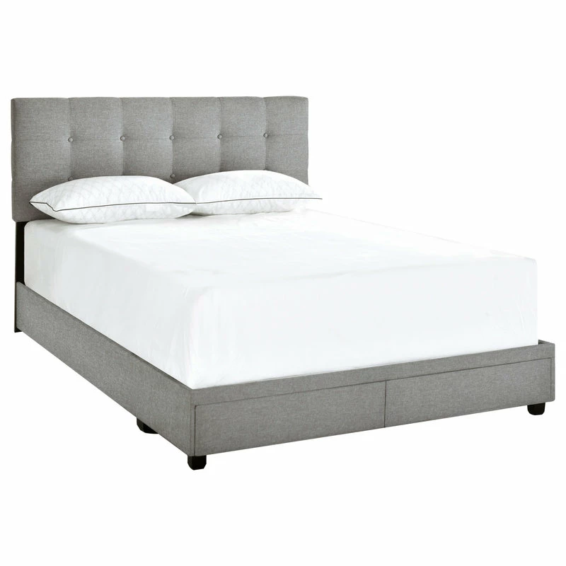 Best reviews of ๐ HomeFare Biscuit Tufted Platform Storage Bed, Gray, Queen ๐คฉ - Image 2