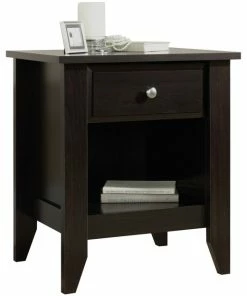 Outlet 🤩 Sauder Shoal Creek Nightstand In Jamocha Wood 🔥