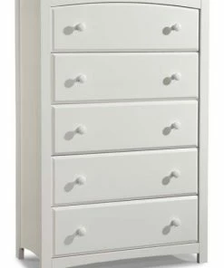 Promo 🧨 Stork Craft Kenton 5 Drawer Universal 👗 Dresser In White 🔔