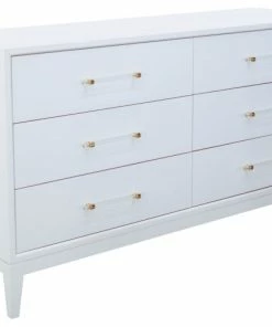 Deals ⌛ Best Master Furniture Orbis White Lacquer 👗 Dresser 🧨