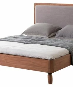 Coupon 🧨 Unique Furniture Tahoe Mid Century Modern American Walnut Platform Bed, Queen 🥰