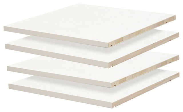 Buy โญ Palace Imports Family Wardrobe Optional Small Shelves, Set Of 4, White ๐ฏ