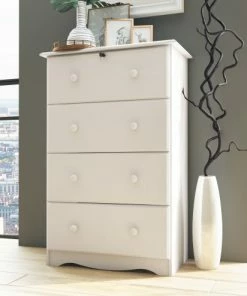 Wholesale ⌛ Palace Imports 100% Solid Wood 4-Super Jumbo Drawer Chest, White 🎉
